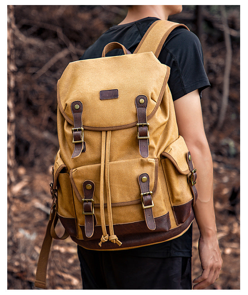 Vintage Canvas Rucksack – wasserdicht, 20-35L