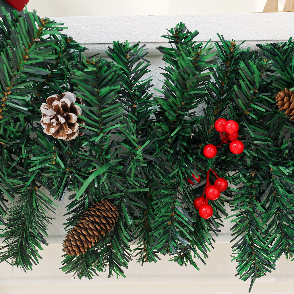 Weihnachts-Rattan-Girlande mit Zapfen und Schleife – Bild 4 | LuxeStyle