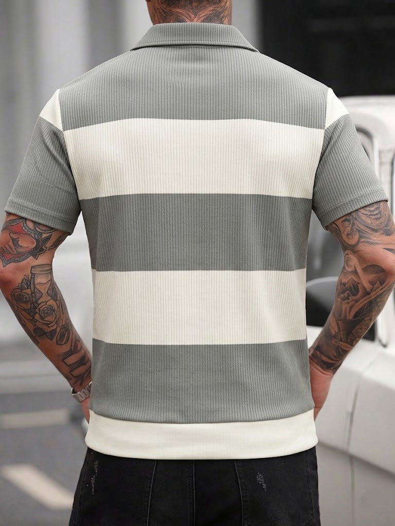 Herren Polo-Shirt mit Kontraststreifen – Bild 8 | LuxeStyle