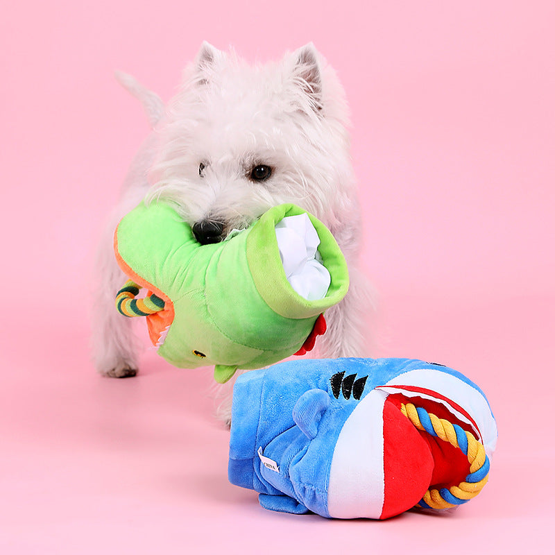 Plüschtier für Hunde: Monster oder Hai