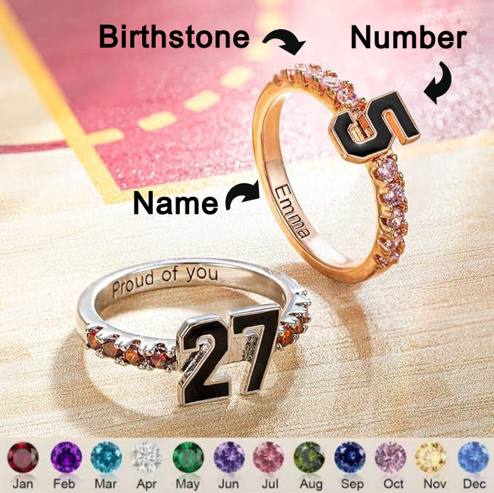 Geburtsstein Ring mit Zirkonia – Bild 4 | LuxeStyle