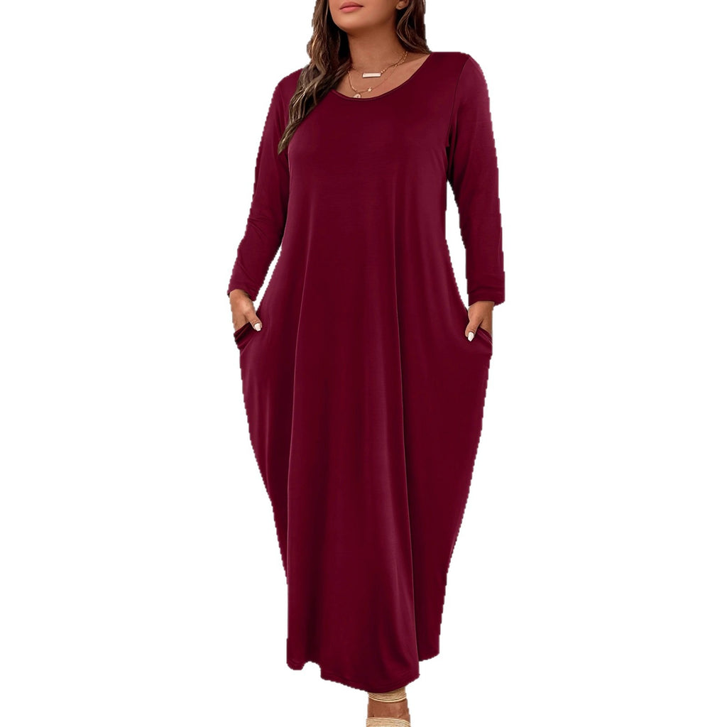 Kleid mit Rundhals und langen Ärmeln – Bild 3 | LuxeStyle