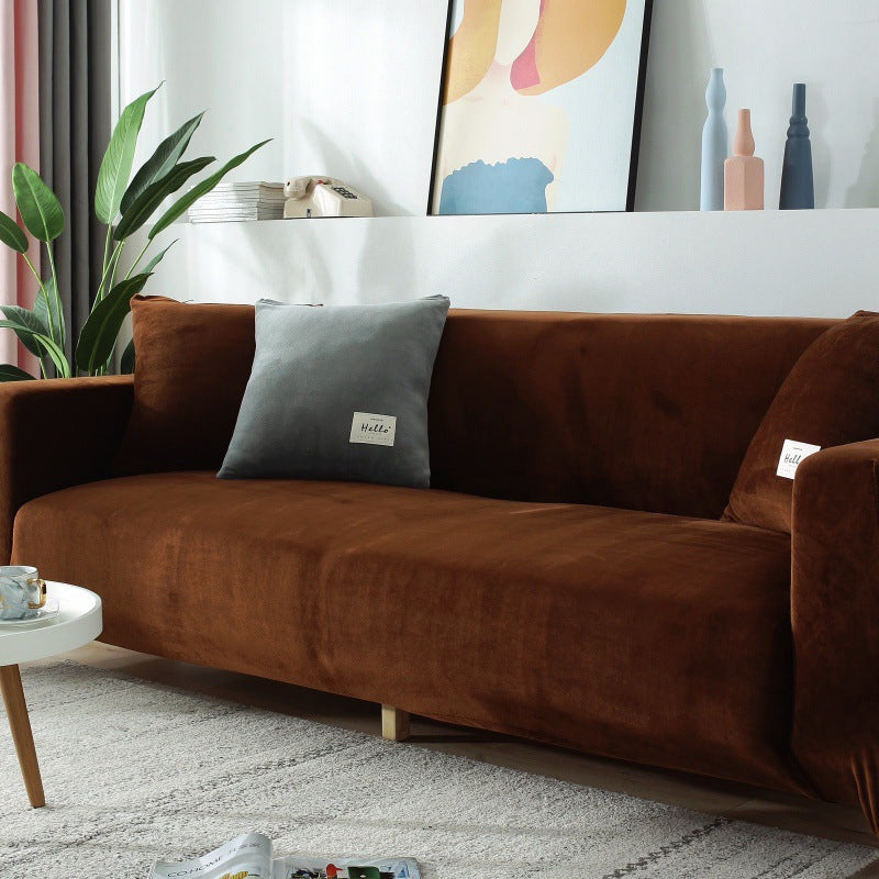 Elastischer Sofaüberzug aus Flanell