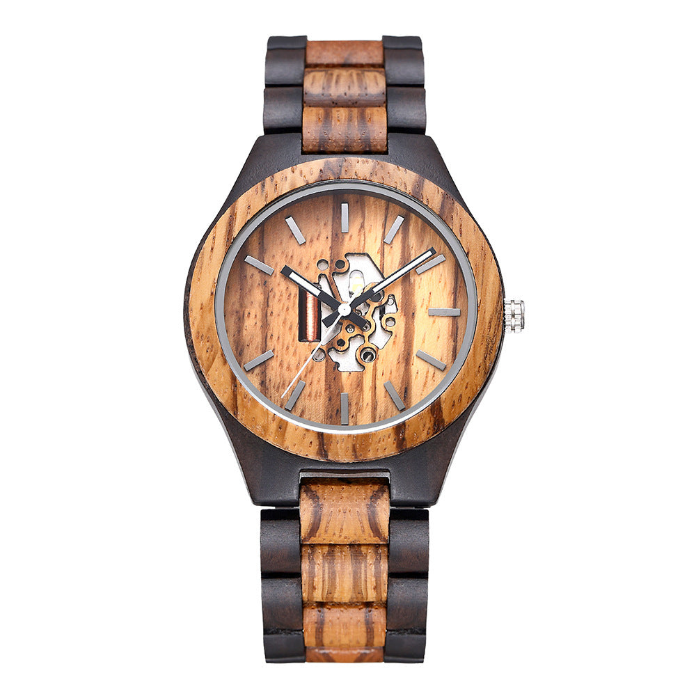 Skelett-Uhr aus Holz für Männer – Bild 2 | LuxeStyle
