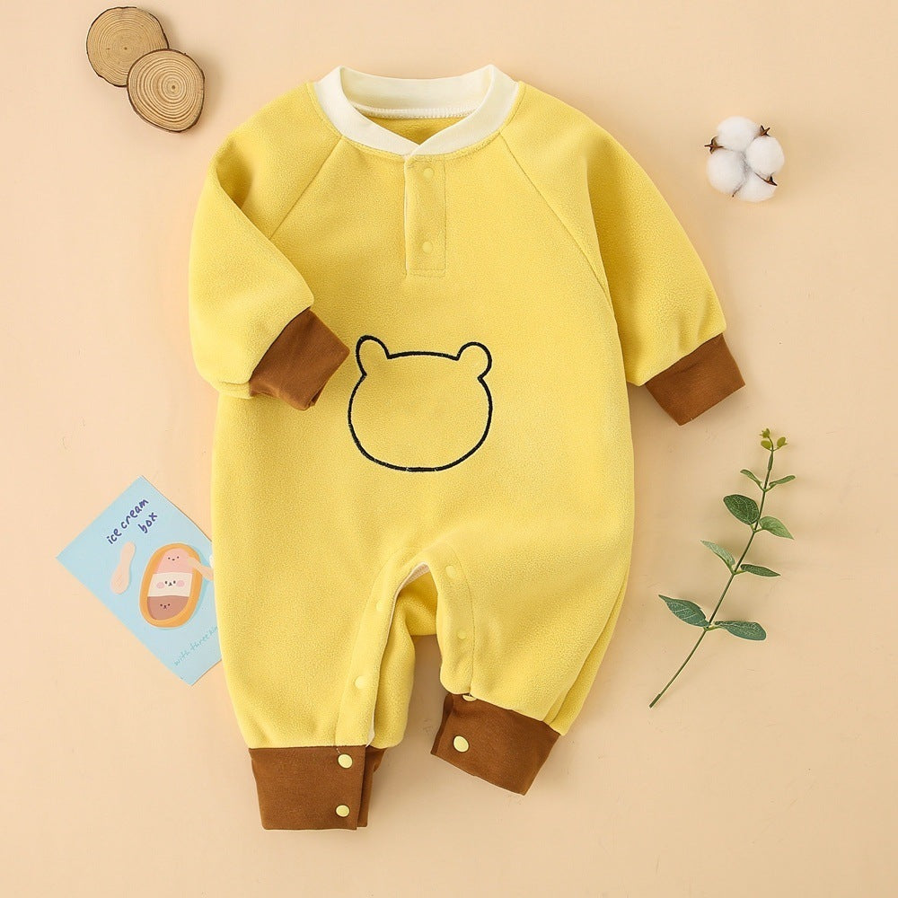 Baby-Olympia-Fleece-Romper, warm & dick – Bild 4 | LuxeStyle