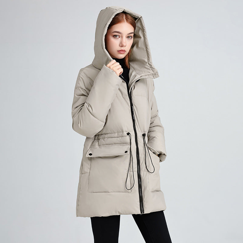 Daunen- und Baumwolljacke mit Kapuze – Bild 6 | LuxeStyle