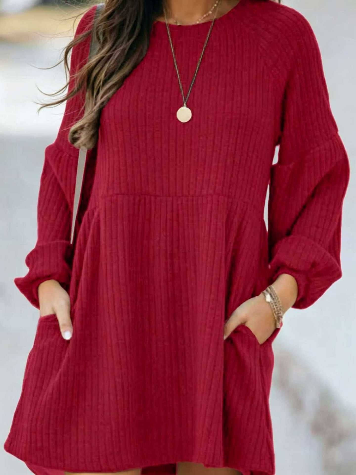 Vielseitiges Langarm-Kleid für Damen