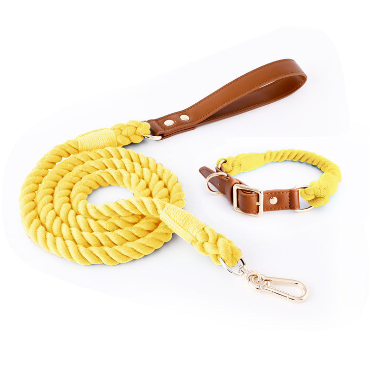Halsband-Set mit Baumwollseil und Leder – Bild 15 | LuxeStyle