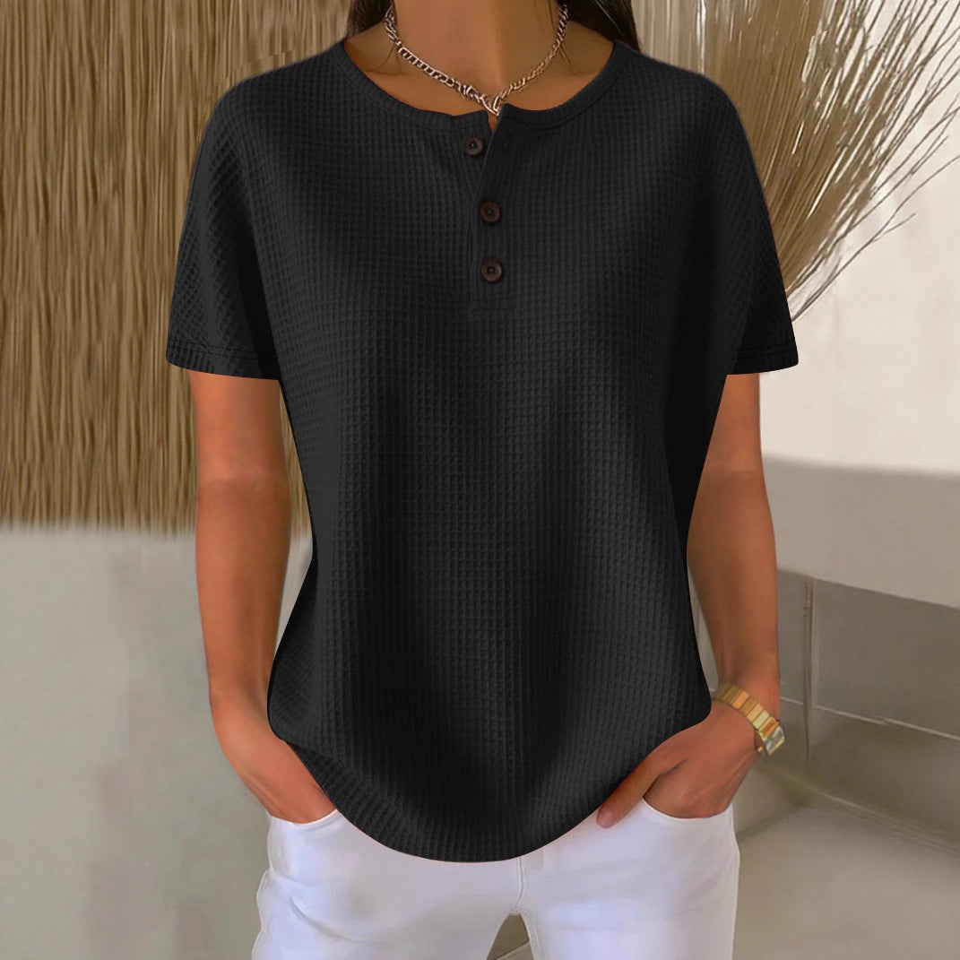 Lässiger Sommer-Pullover aus Polyester‑Waffelstrick – Bild 10 | LuxeStyle