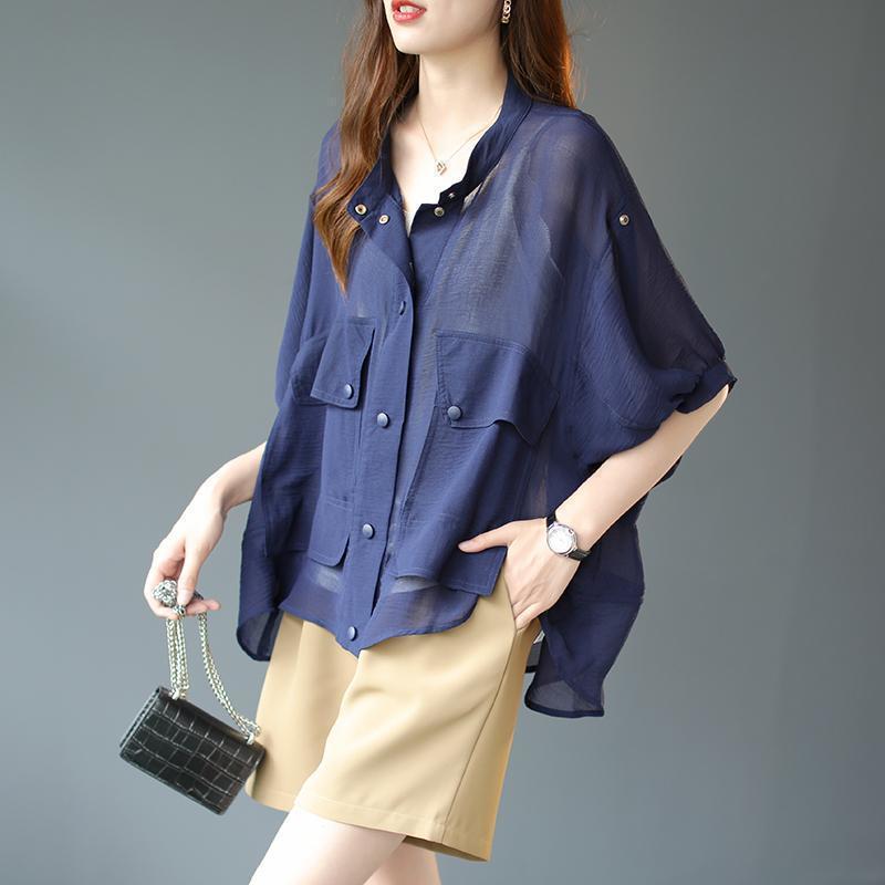 Einfarbiger Sommer-Cardigan mit UV-Schutz