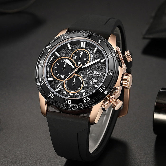 Multifunktionale Chronographen-Uhr mit Silikonarmband – Bild 10 | LuxeStyle