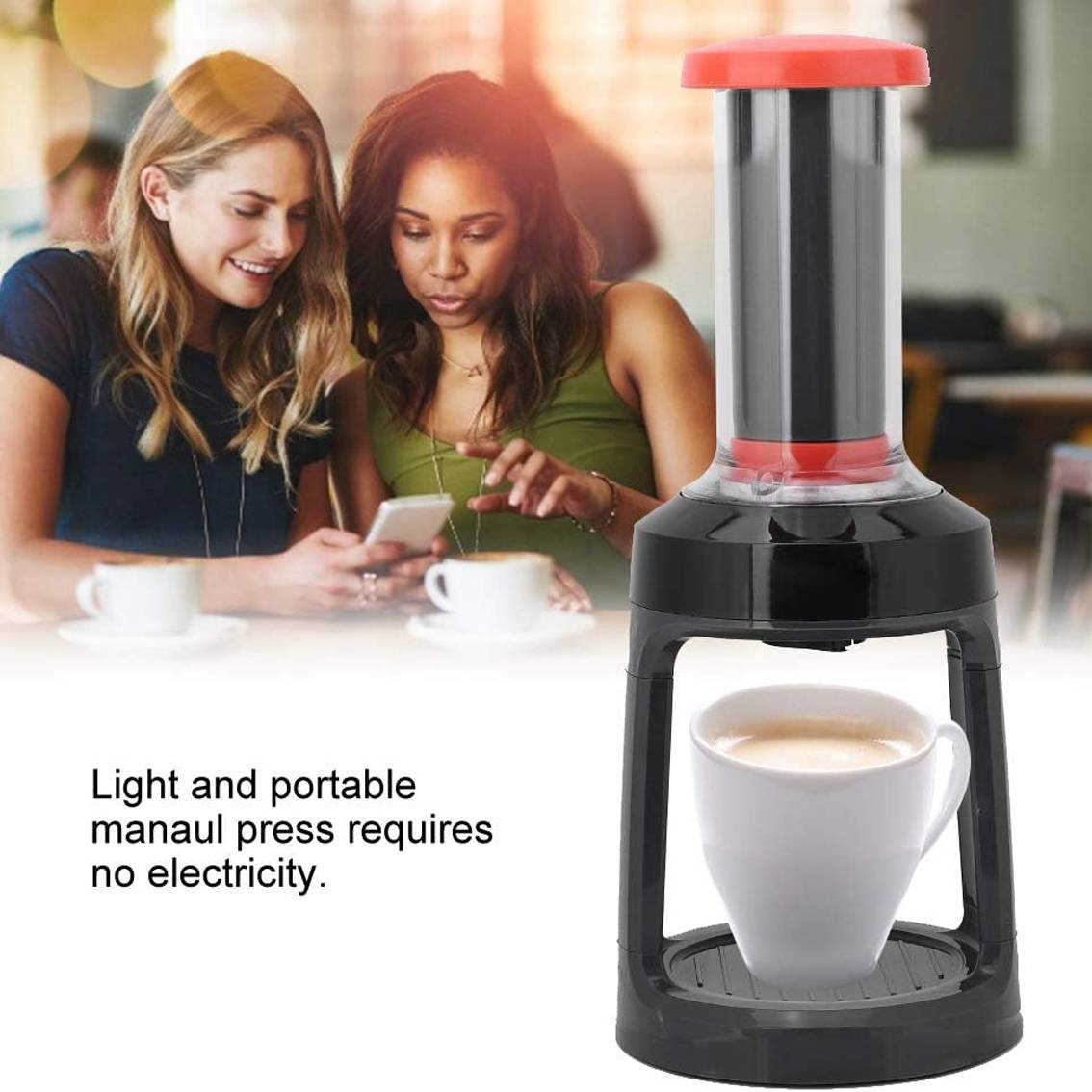 Kompakte Hand-Kaffeemaschine für Kapseln & Pulver