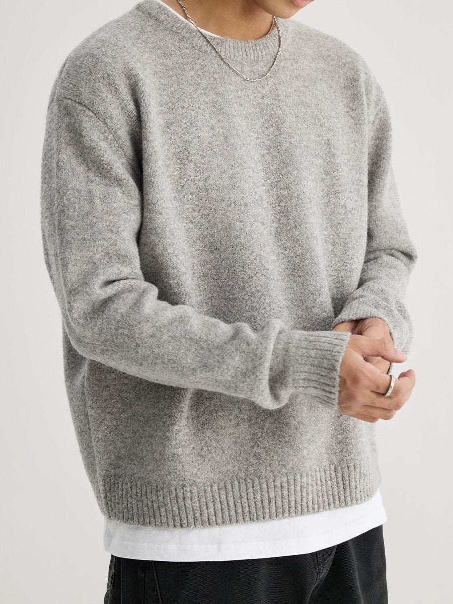 Wollpullover mit Crewneck