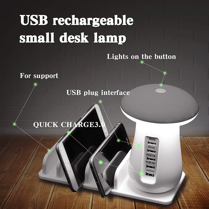 Multifunktionale Pilzlampe mit USB-Ladegerät