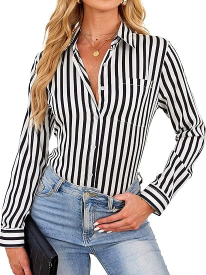 Gestreiftes Langarmshirt im Relaxed Fit – Bild 10 | LuxeStyle