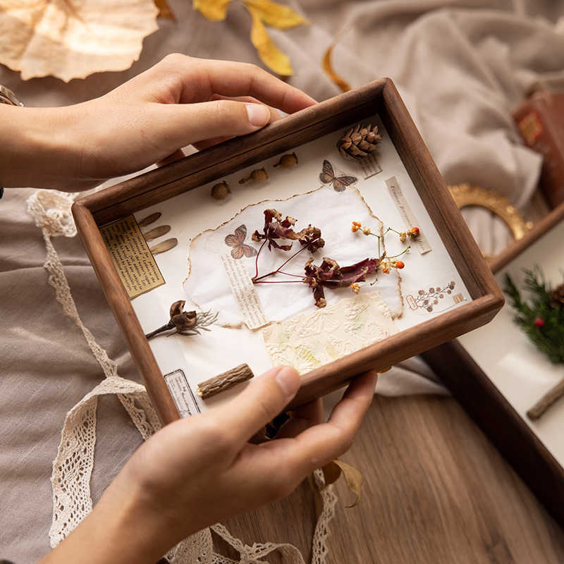 Holz-Fotorahmen aus schwarzer Walnuss, rechteckig – Bild 3 | LuxeStyle