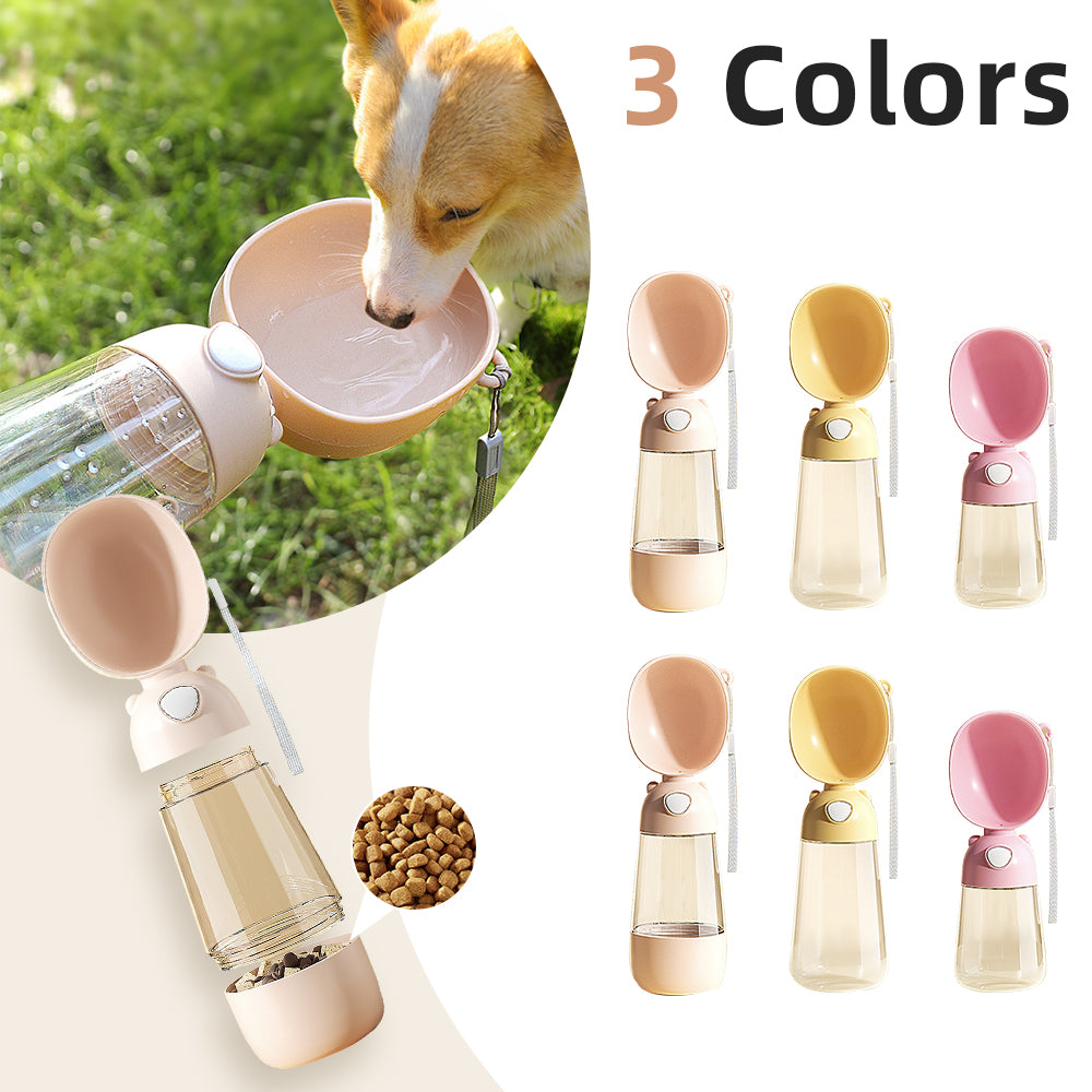 Tragbare 2-in-1 Trinkflasche für Hunde
