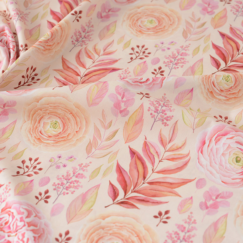 Dünner Baumwollstoff mit Pflanzen- und Blumenmuster – Bild 17 | LuxeStyle