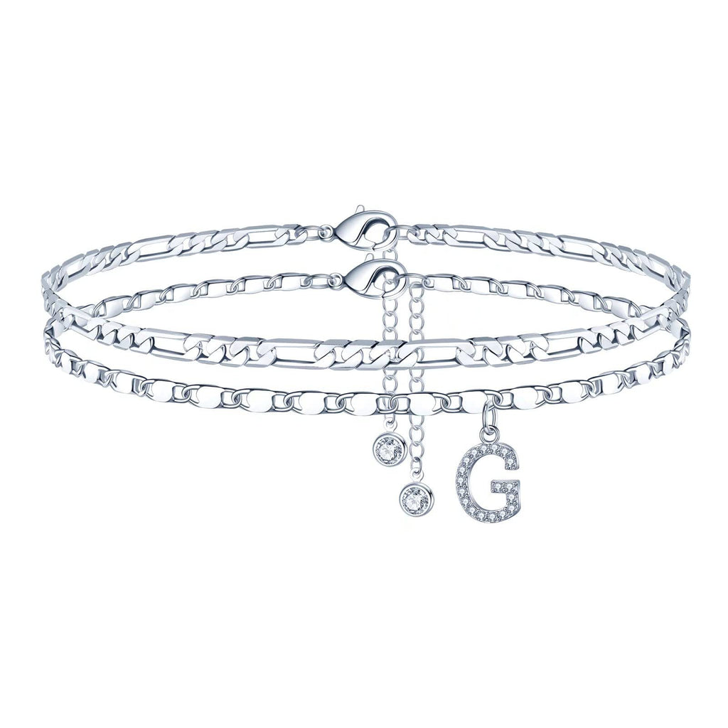 Doppellagige Fusskette mit Zirkon-Anhänger – Bild 7 | LuxeStyle