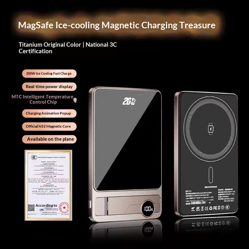 Ultradünnes magnetisches 15W Powerbank-Ladegerät