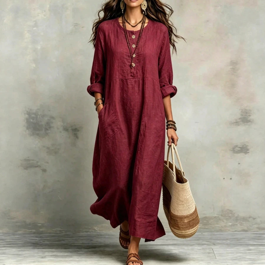 Casual-Langarm-Kleid – Bild 2 | LuxeStyle