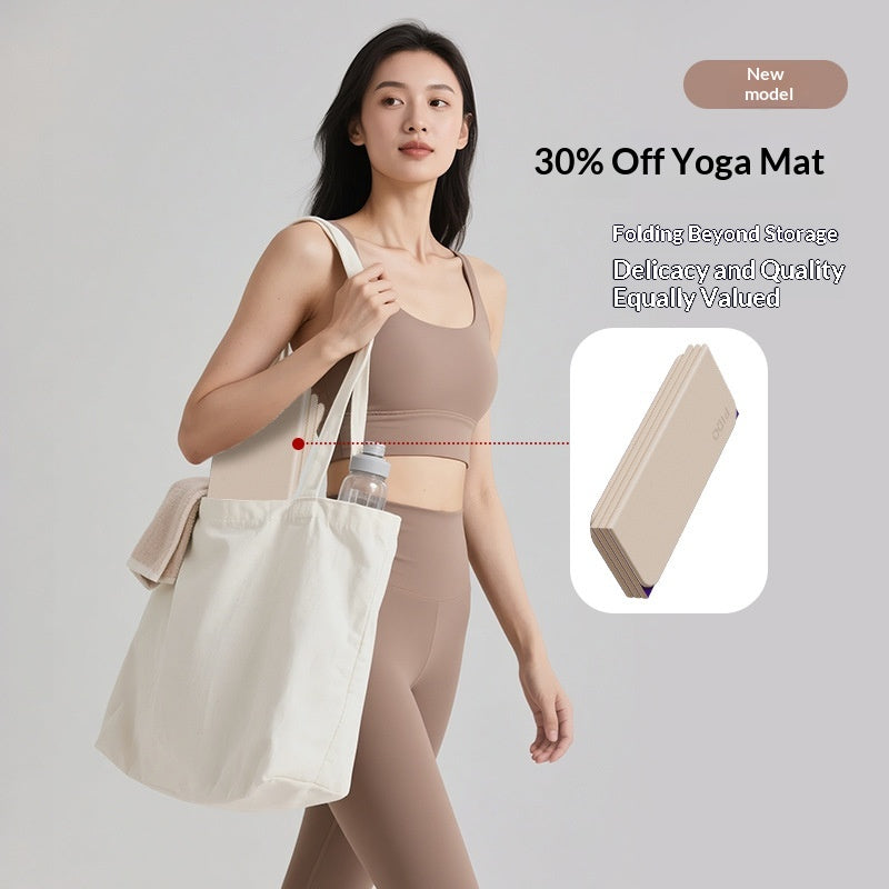 Faltbare zweifarbige Yoga- und Fitnessmatte