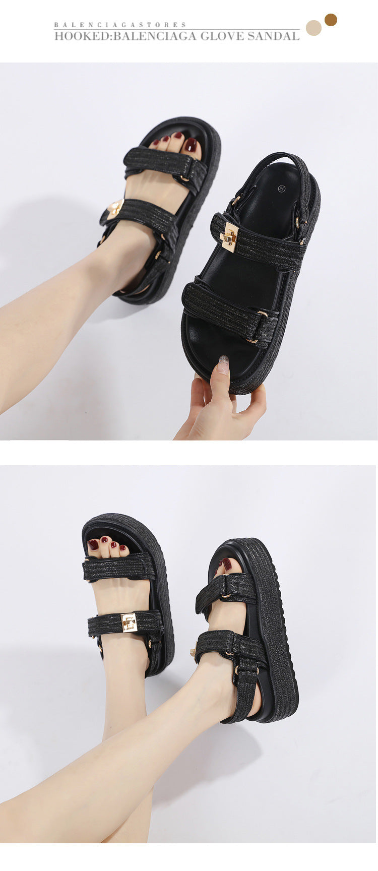 Geflochtene offene Sandalen für Damen – Bild 13 | LuxeStyle