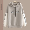 Hoodie-Set mit geradem Bein im Preppy-Stil