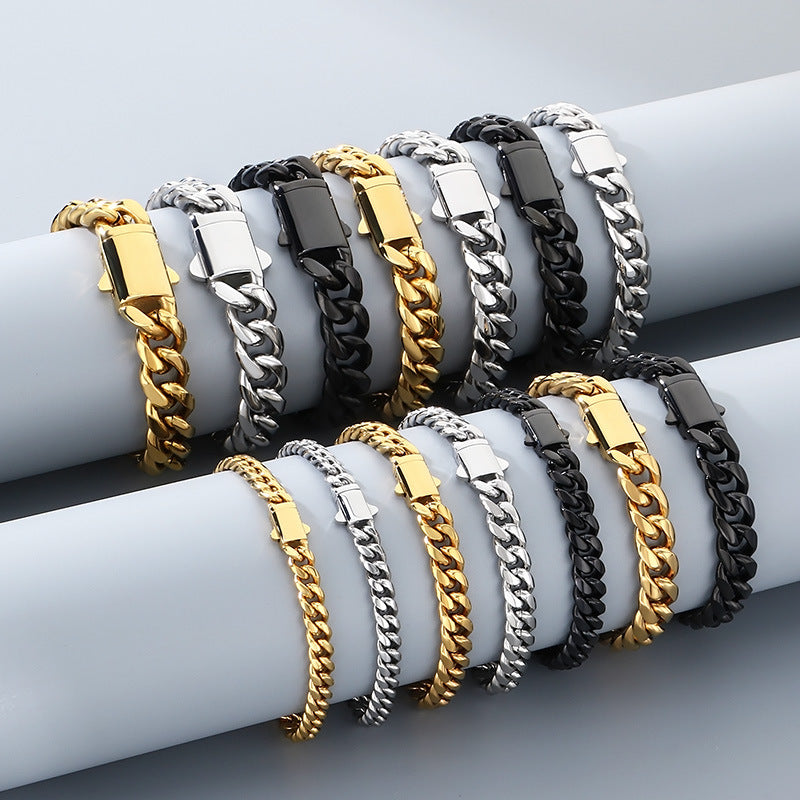 Kubanisches Gliederarmband, poliert