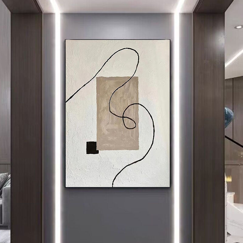 Minimalistisches Wandbild – Schwarz-Weiss, Leinwand – Bild 3 | LuxeStyle