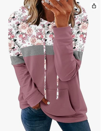 Farbblock-Hoodie für Damen