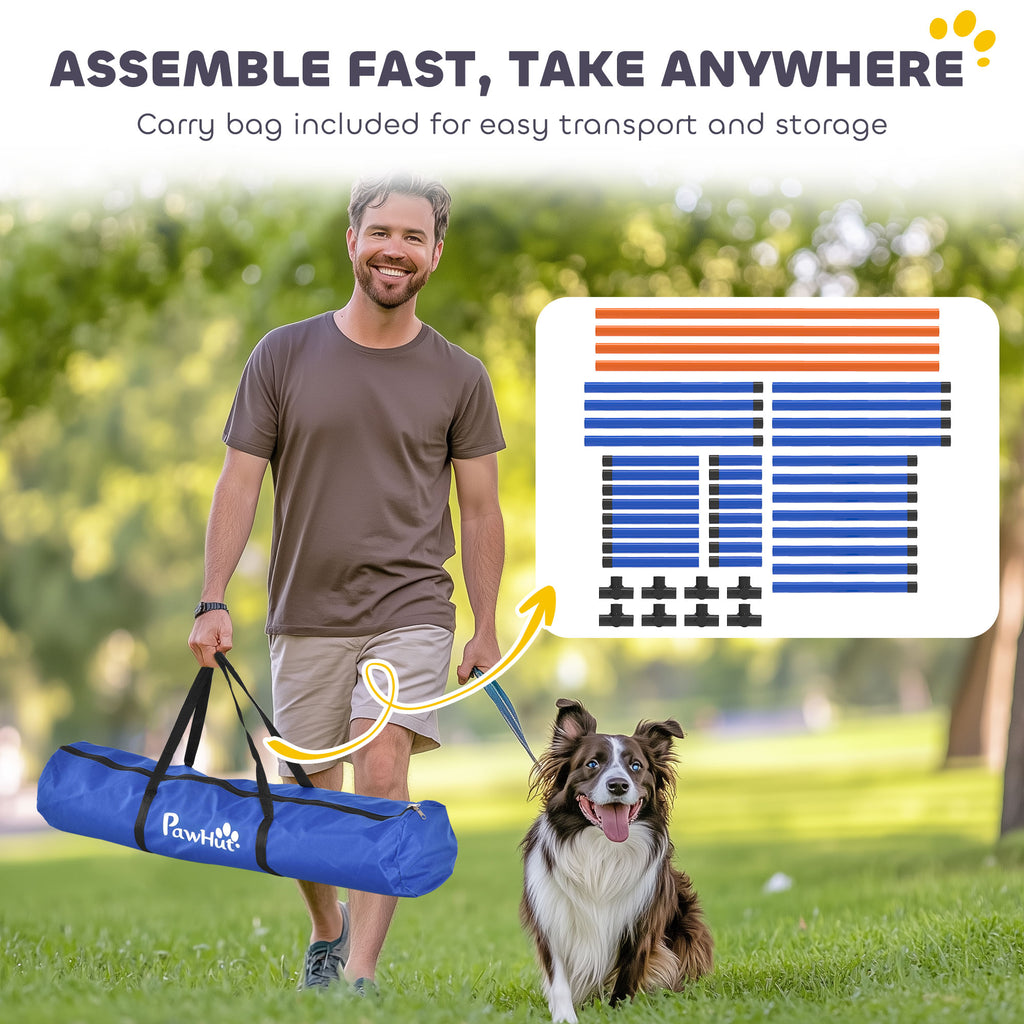Hunde Agility-Set mit verstellbaren Hürden
