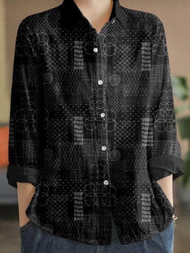 Langarmshirt mit 3D-Effekt-Muster – Bild 6 | LuxeStyle
