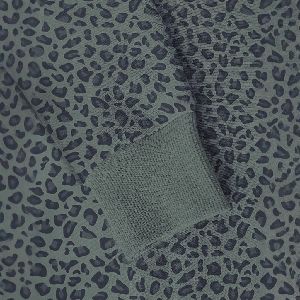Lockerer Hoodie mit Leopardenmuster