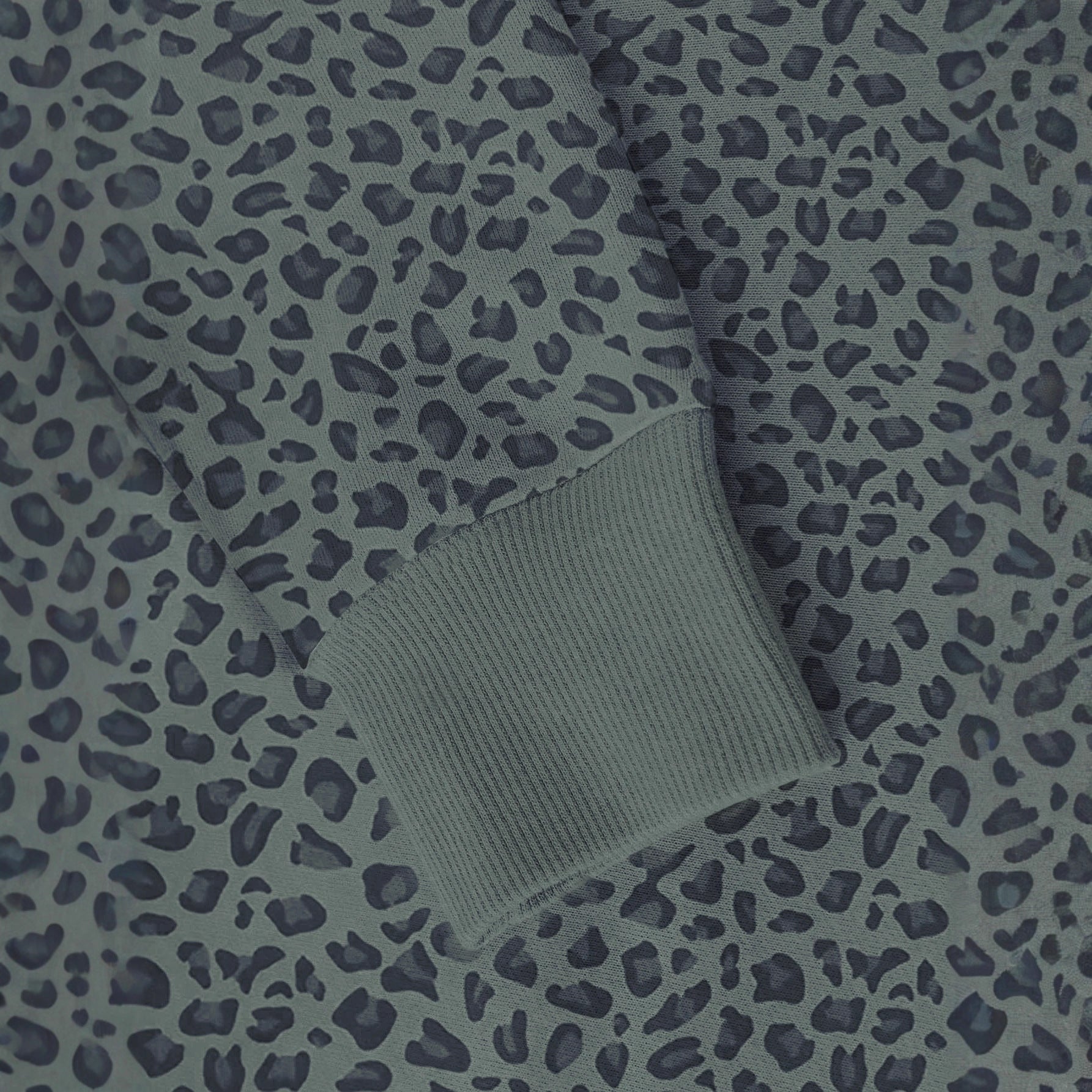 Lockerer Hoodie mit Leopardenmuster