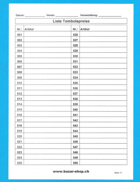Tombolapreisliste 1-5000