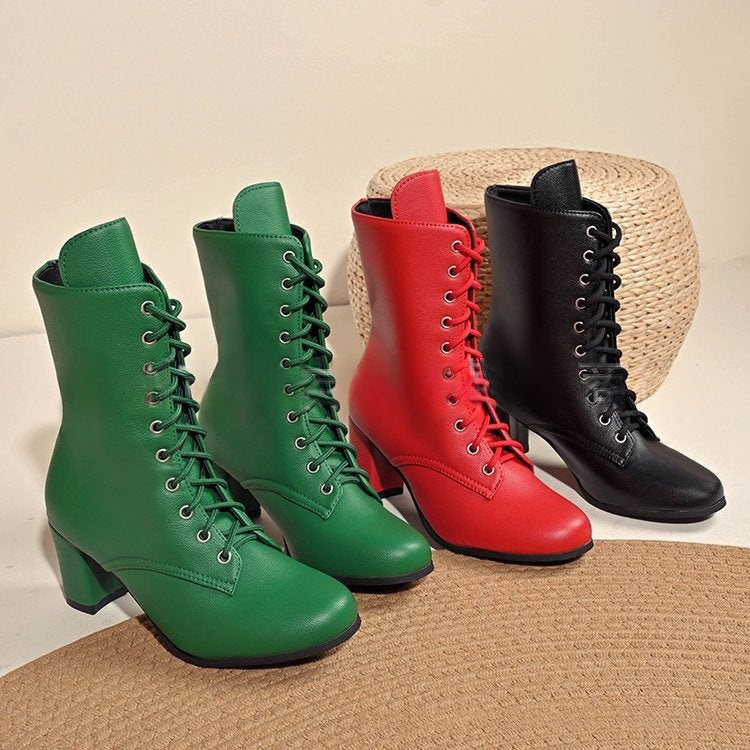 Frauenkreppsohlen-Schnürstiefel in Grössen bis 43