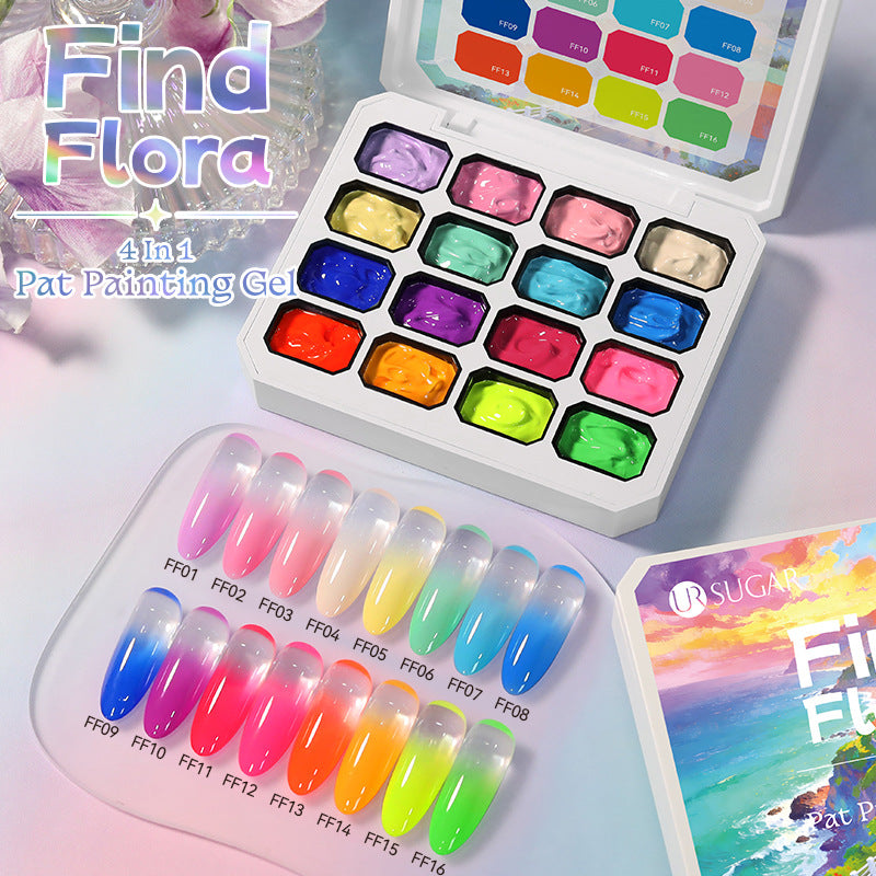16 Farben Nagelgel-Set für Ombré & Nail Art