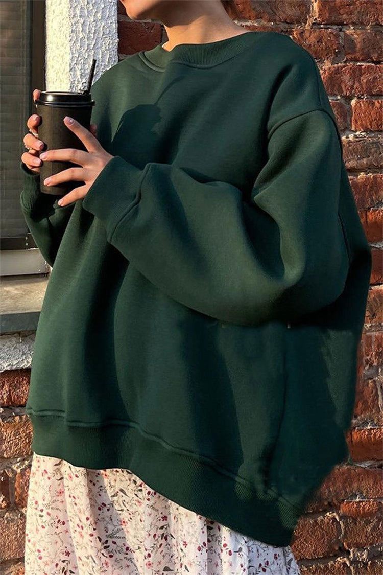 Weitenfreundlicher Rundhals-Hoodie