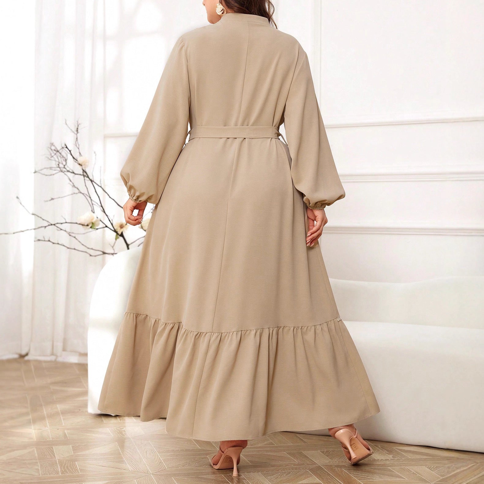 Elegantes A-Linien Maxikleid mit Stickerei