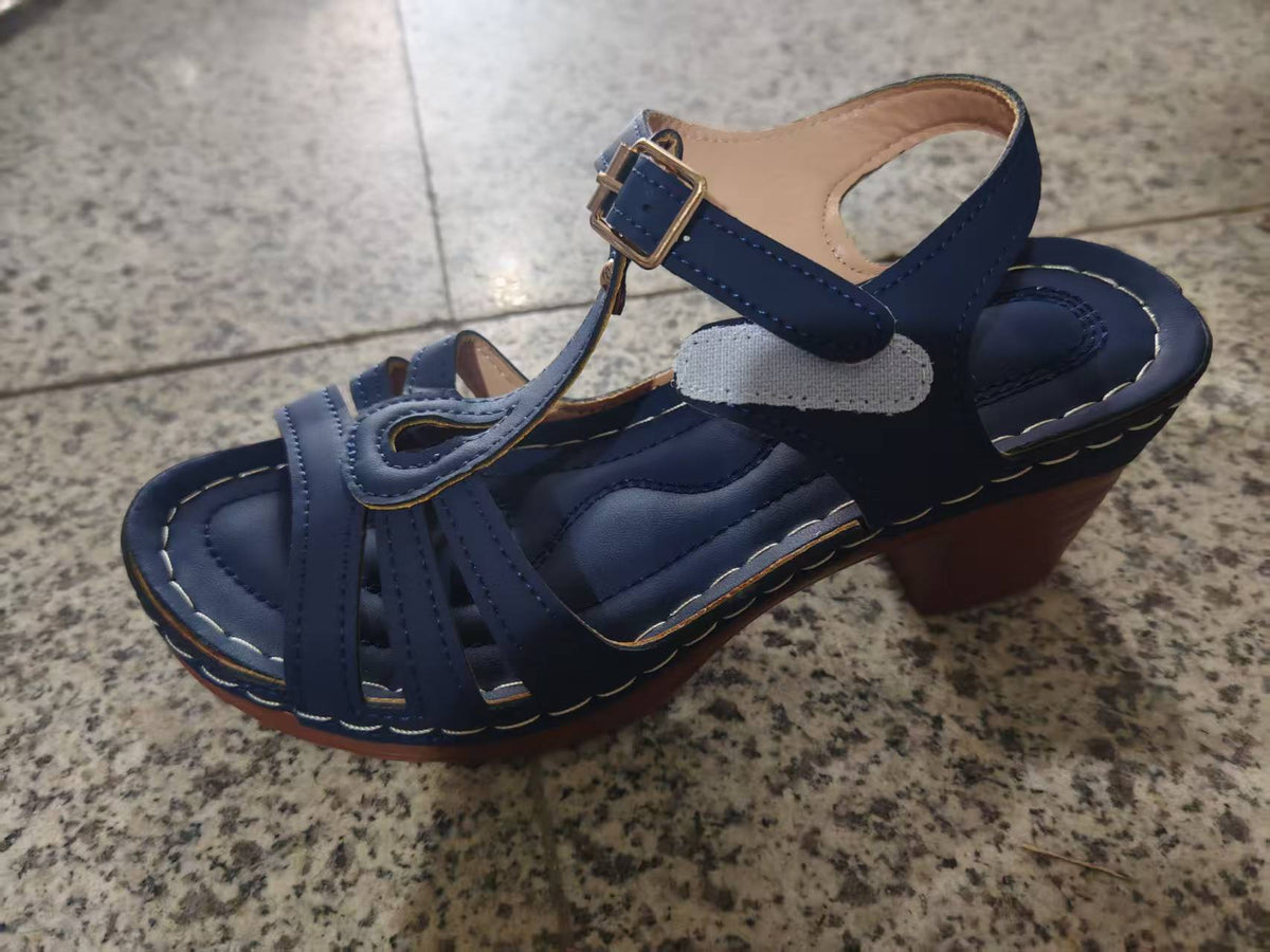 Peep Toe Keilabsatz Plateau Sandalen – Bild 11 | LuxeStyle