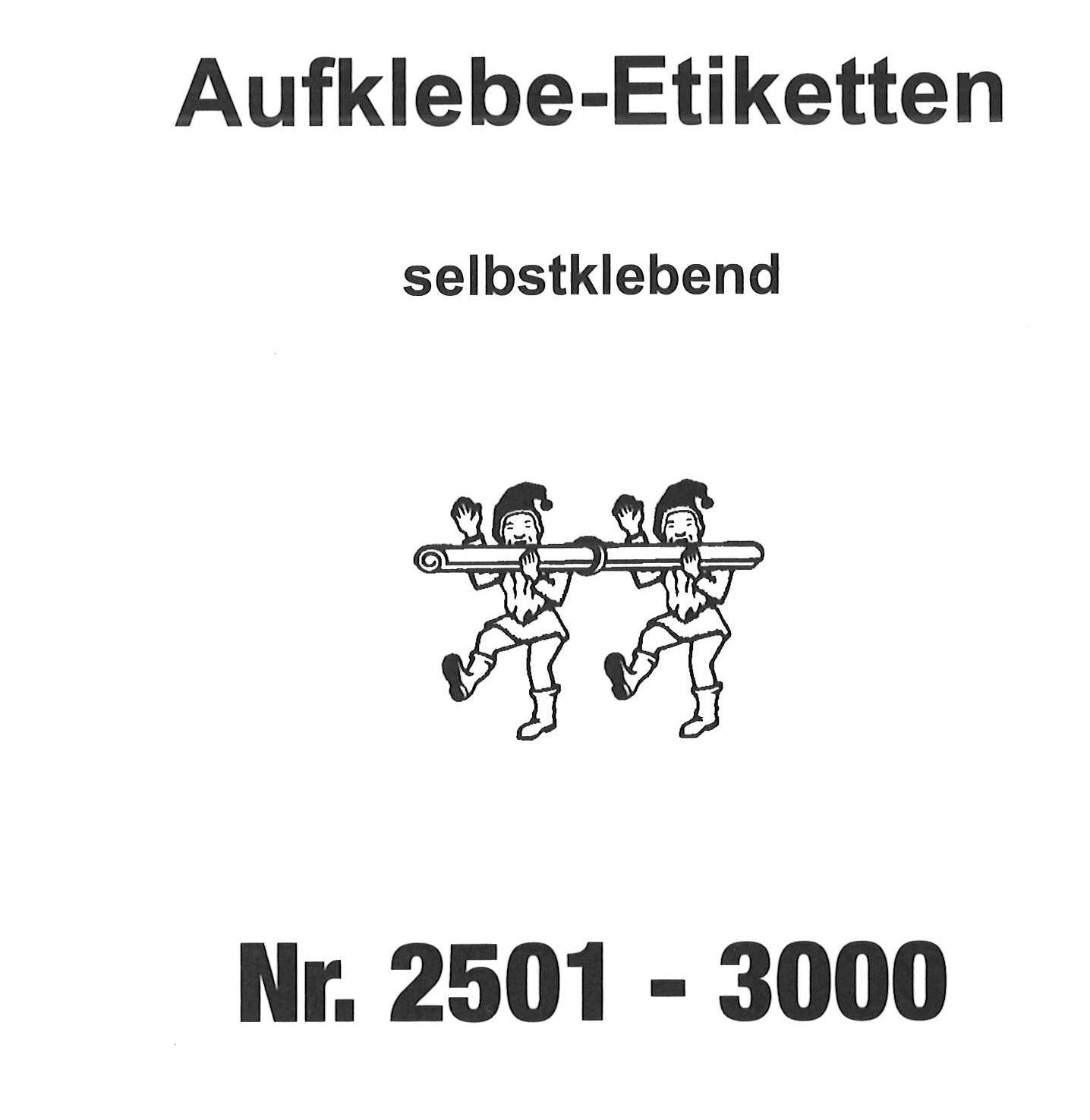 Aufklebenummern für Gabentisch