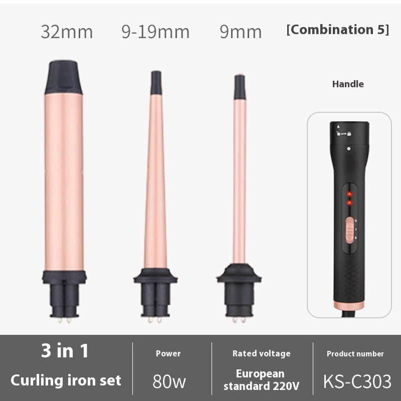 3-in-1 Lockenstab-Kombination für grosse Wellen