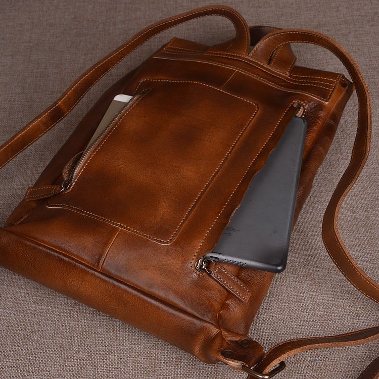 Rucksack aus pflanzlich gegerbtem Leder – grosse Kapazität – Bild 5 | LuxeStyle