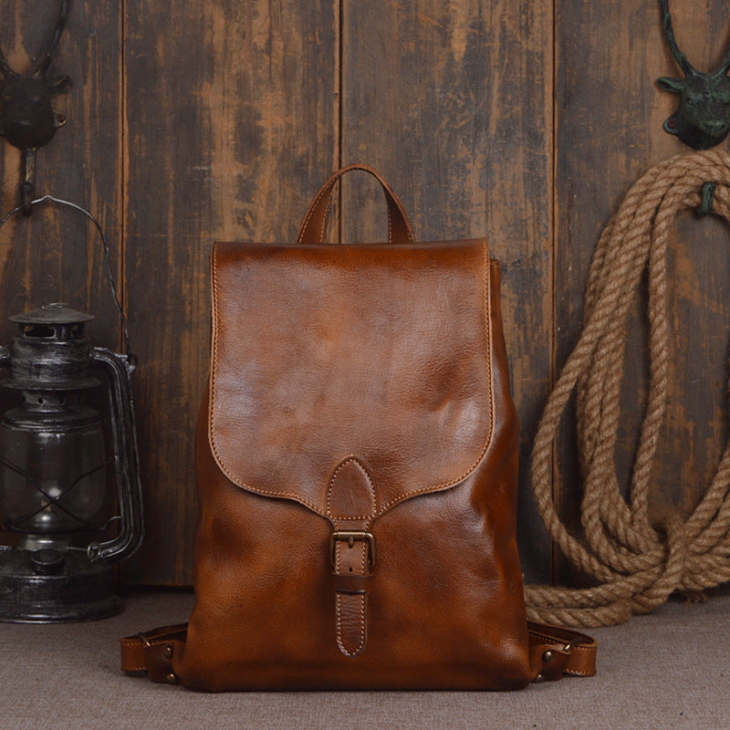 Rucksack aus pflanzlich gegerbtem Leder – grosse Kapazität | LuxeStyle