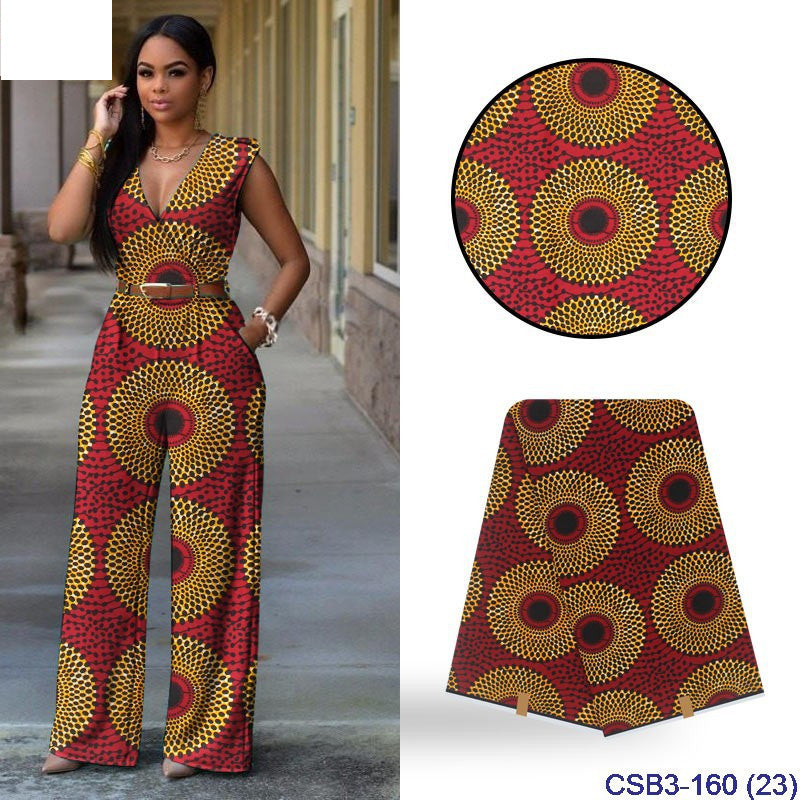Afrikanischer Baumwoll-Wax-Stoff mit Geometrie-Print – Bild 4 | LuxeStyle