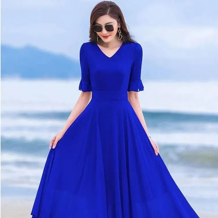Chiffon Strand Maxi-Kleid – Bild 2 | LuxeStyle