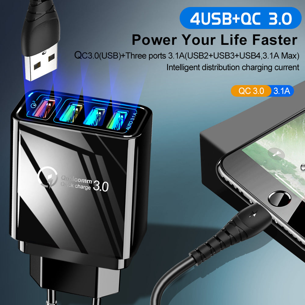 4-Port USB QC3.0 Schnellladegerät