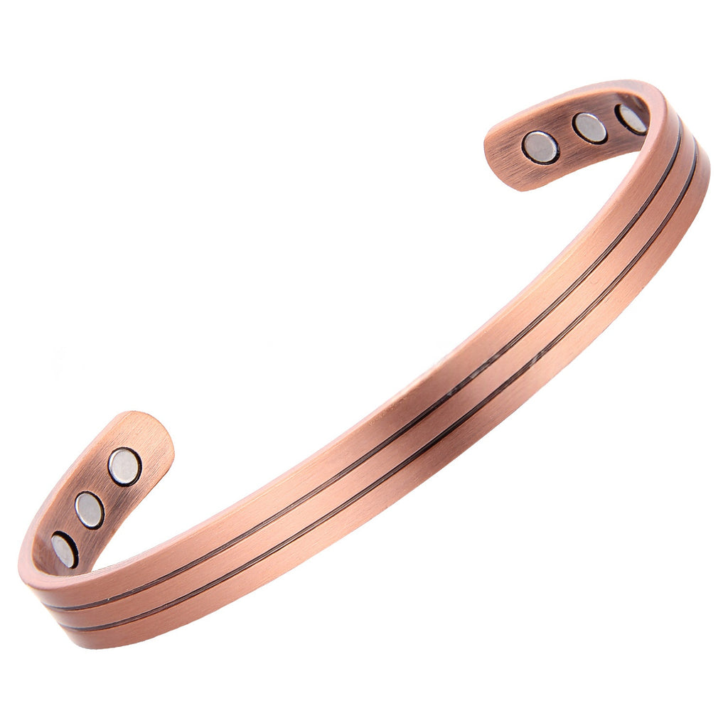Gestreiftes Kupferarmband für Damen – Bild 1 | LuxeStyle