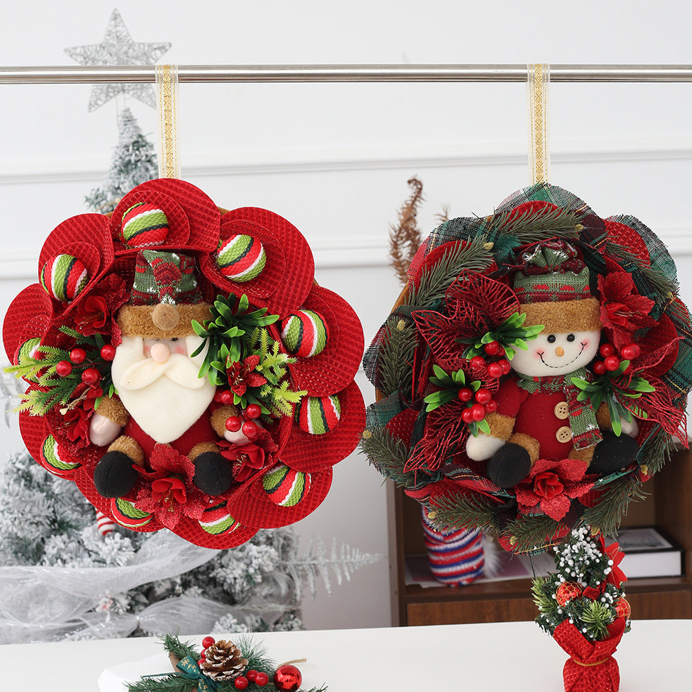 Alte Schneemann-Wandhänger aus Plüsch | LuxeStyle